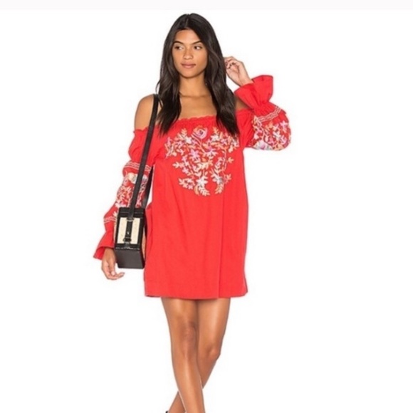 Free People Fleur Du Jour embroidered dress Small - Picture 2 of 13